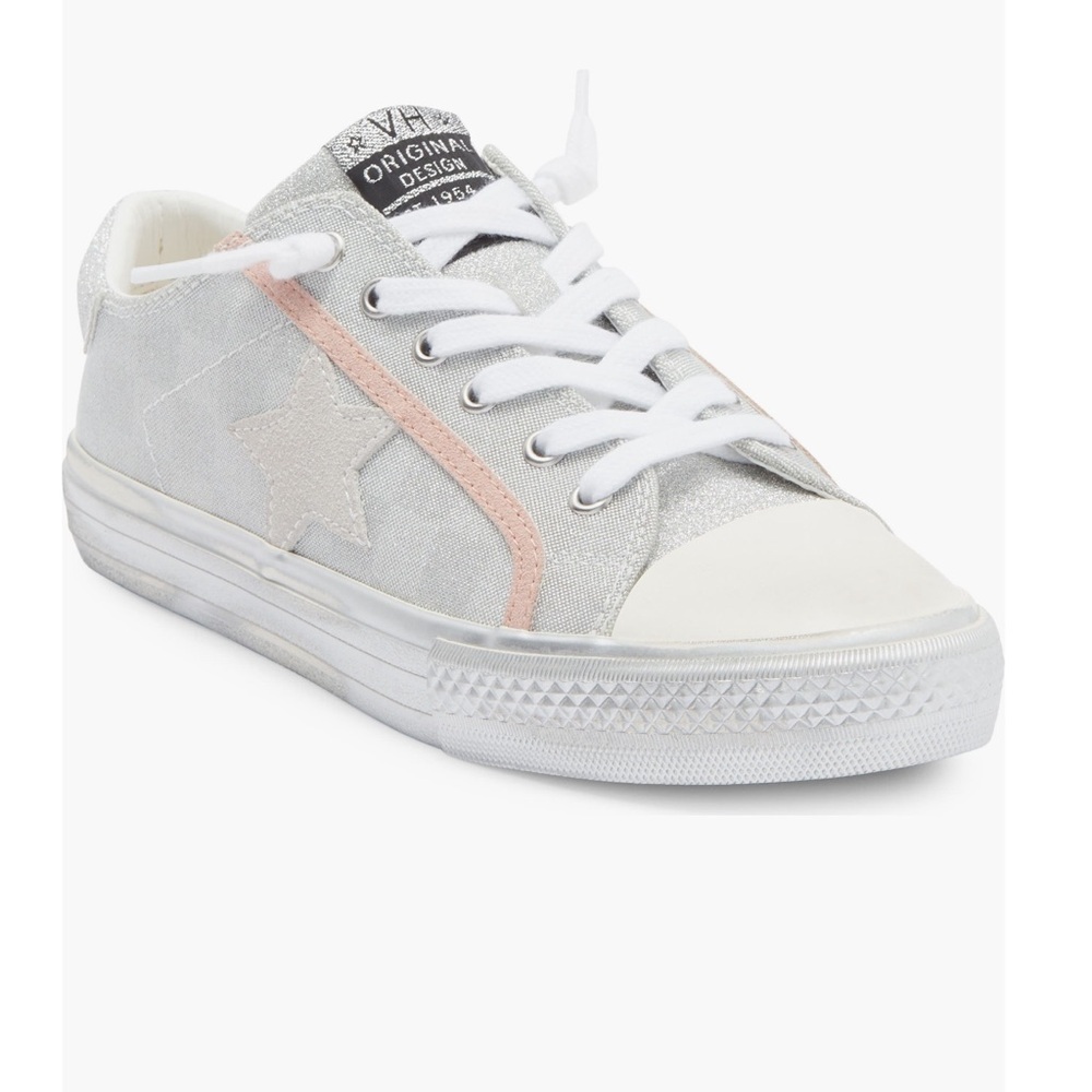 Vintage Havana silver desire sparkle glitter pink trim star shoe size 10 sneaker